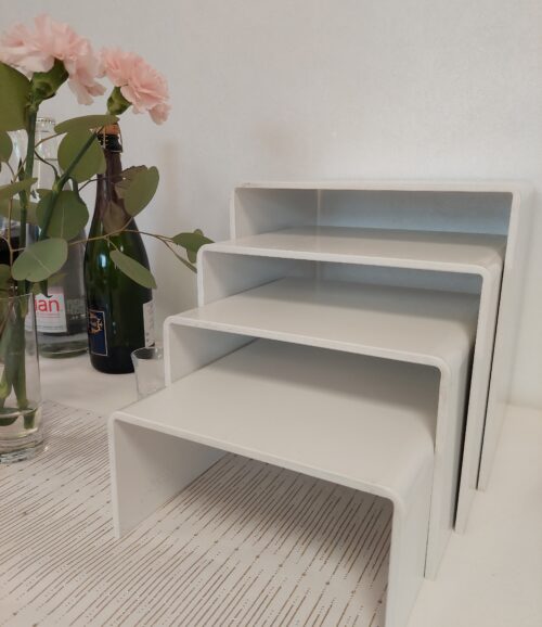 Rehausse présentoir blanc